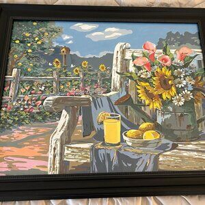 Hand Painted Sunny Day in a Sunflower Field